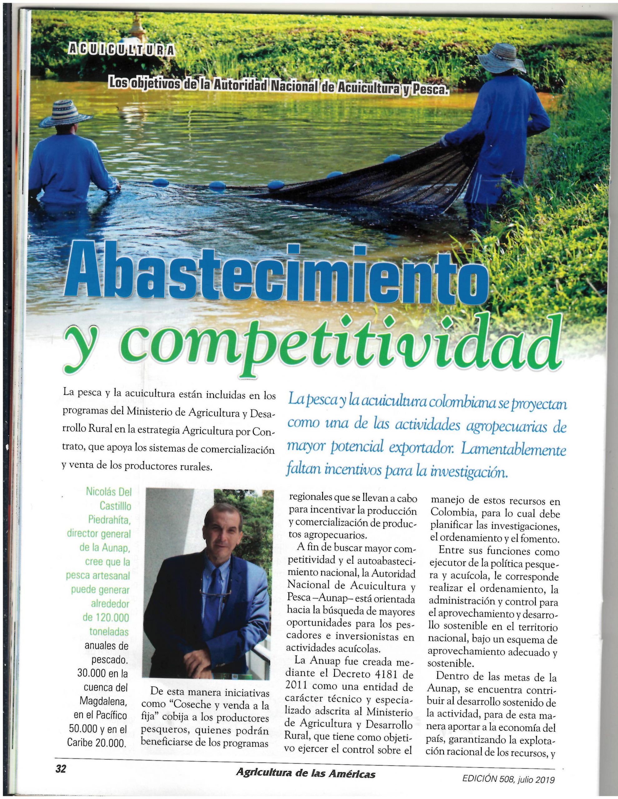 LOS OBJETIVOS DE LA AUTORIDAD NACIONAL DE ACUICULTURA Y PESCA - REVISTA AGRICULTURA DE LAS AMÉRICAS